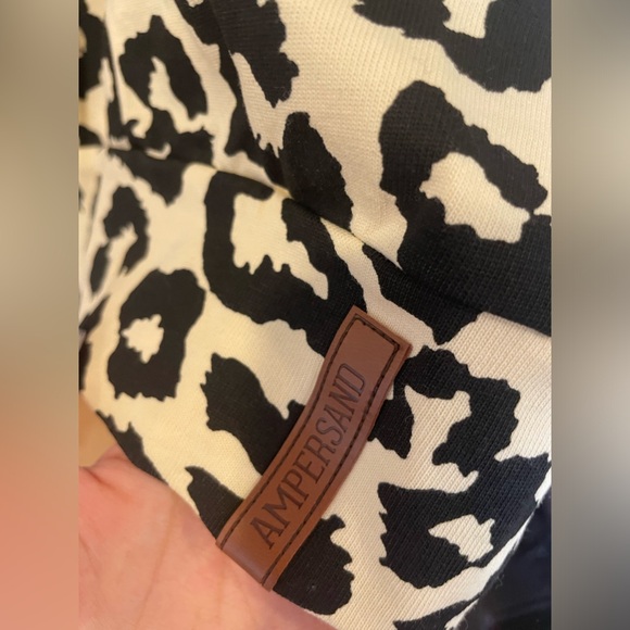 AMPERSAND AVE Leopard Print Long Sleeve Top - Black and Tan - Picture 6 of 8